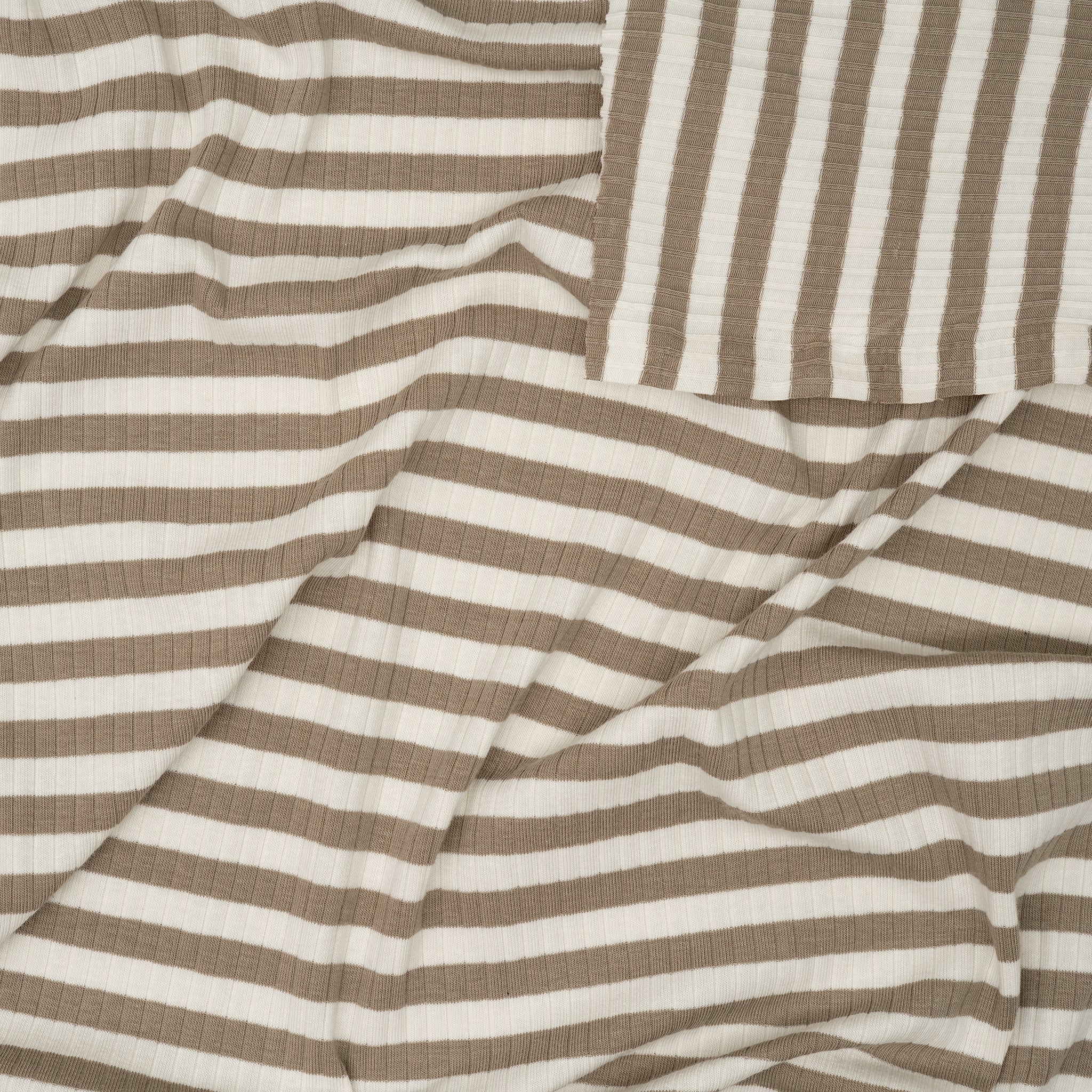 Ripp Jersey Taupe Streifen