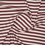 Ripp Jersey Weinrote Streifen