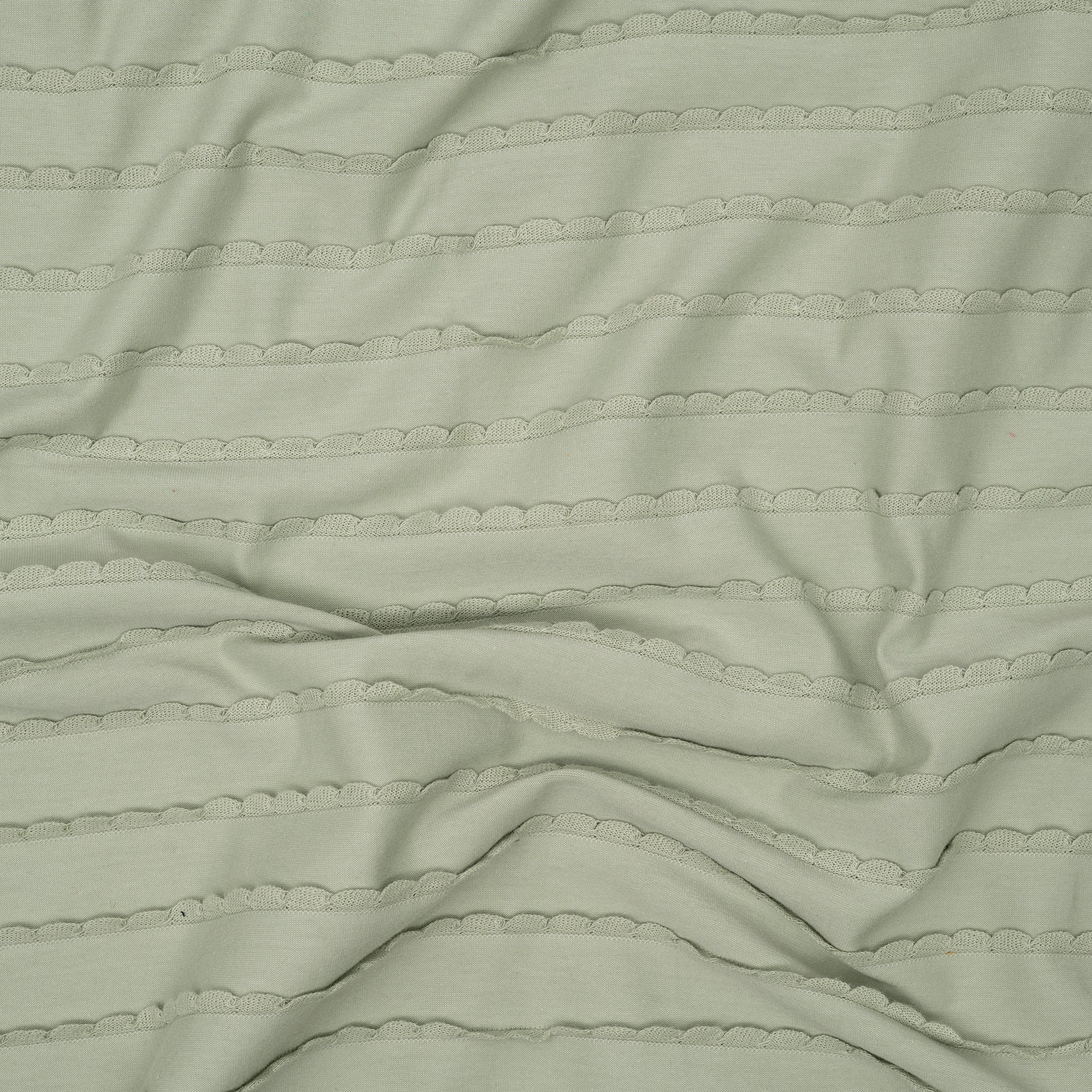 Rüschen Jersey Rauchgrün | Stoffwerk