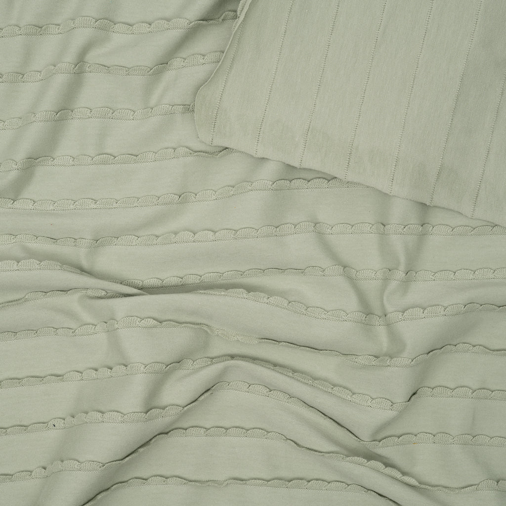 Rüschen Jersey Rauchgrün | Stoffwerk