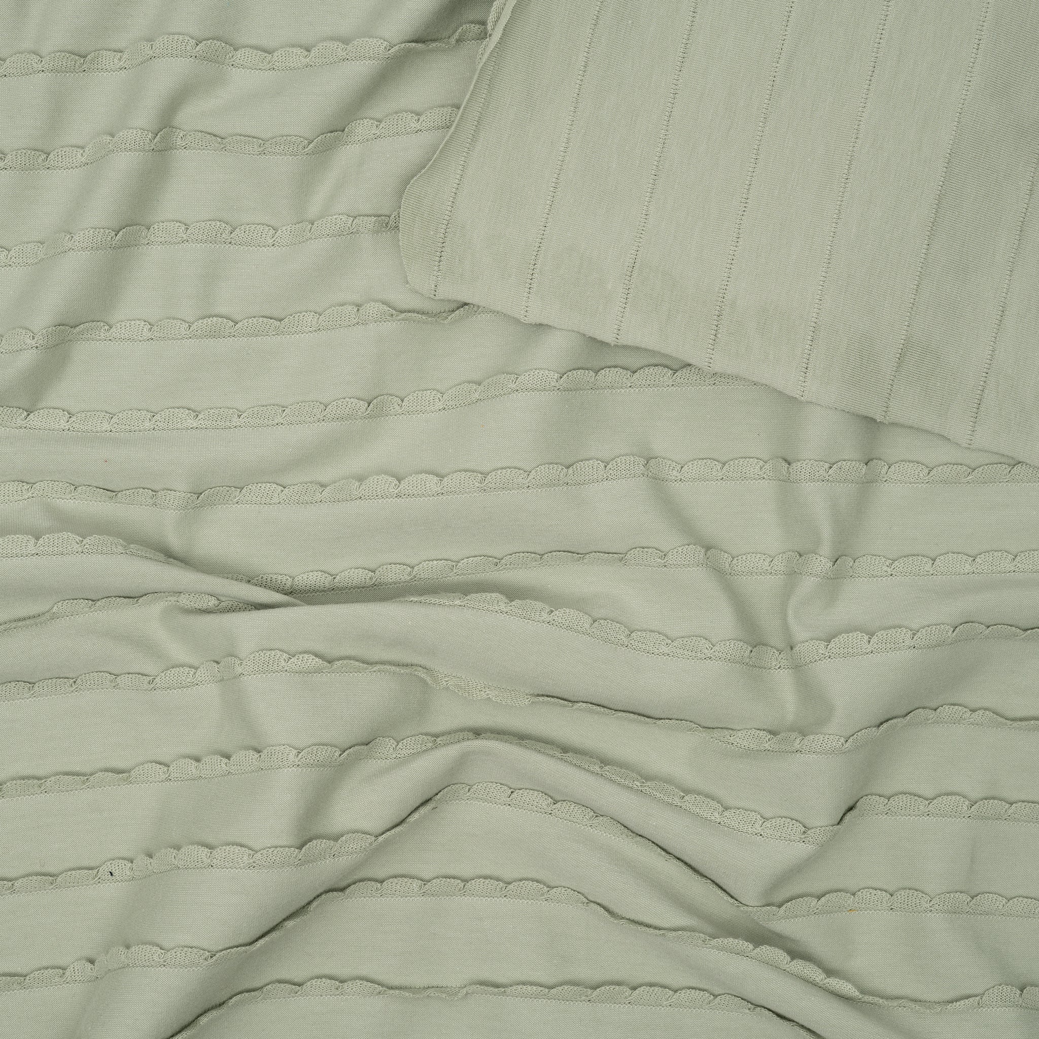 Rüschen Jersey Rauchgrün | Stoffwerk