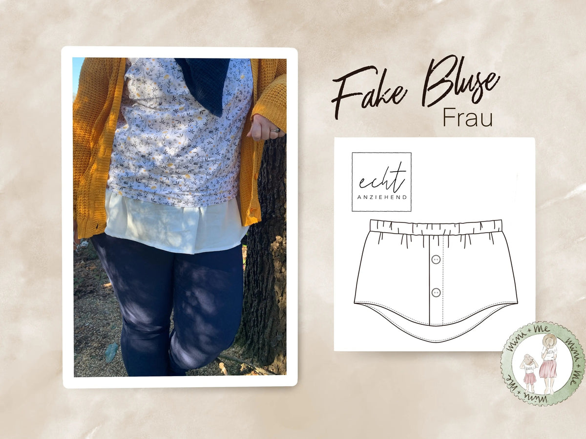Schnittmuster Fake Bluse