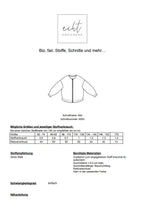 Schnittmuster Jacke Bali