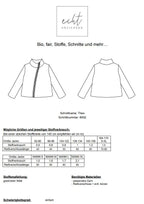 Schnittmuster Jacke Theo