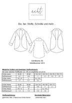 Schnittmuster Jacke/Weste Elli