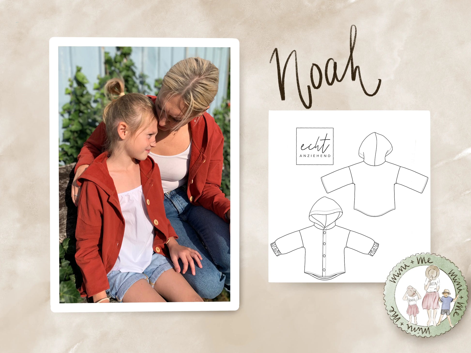 Schnittmuster Kapuzenjacke Noah