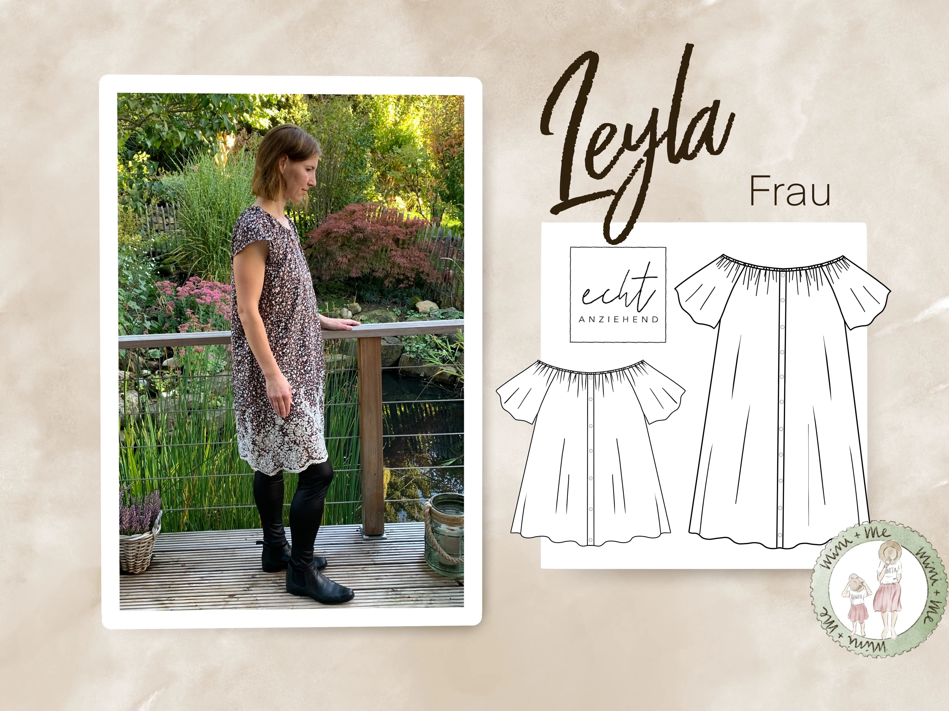 Schnittmuster Kleid/Bluse Leyla
