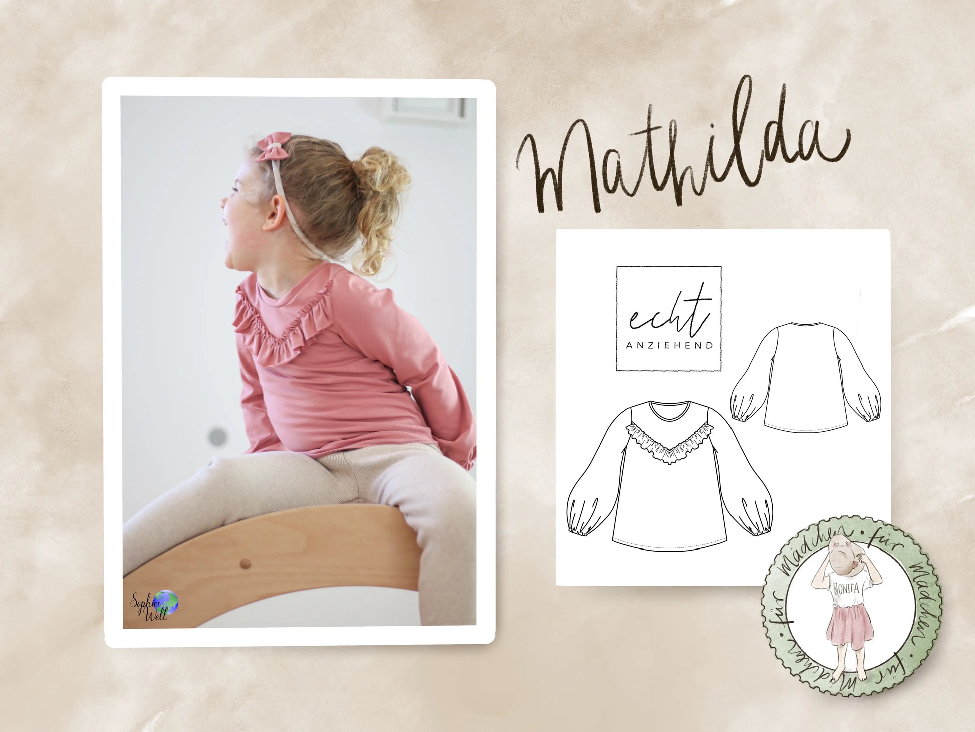 Schnittmuster Langarmshirt Mathilda