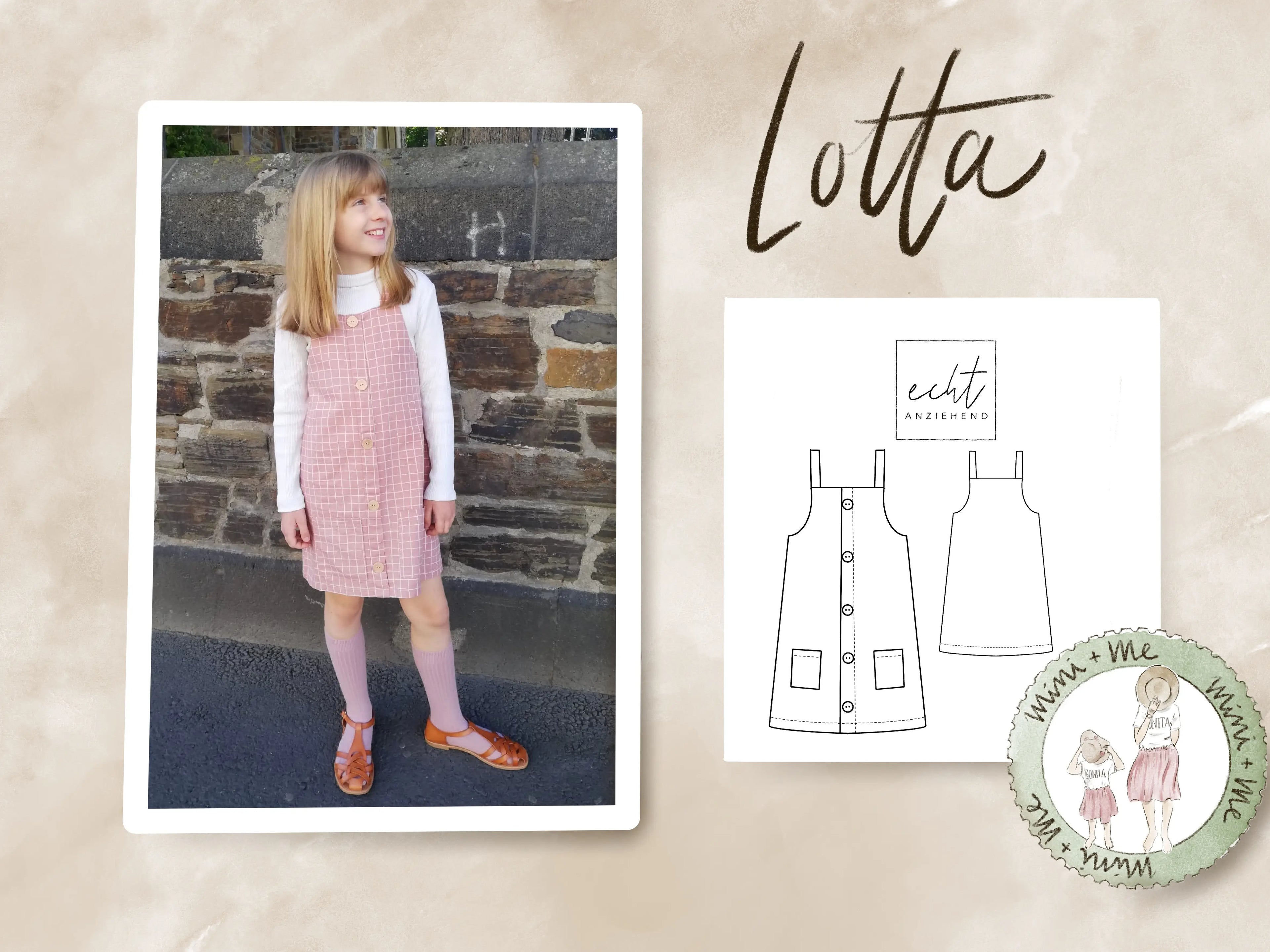 Schnittmuster Latzkleid Lotta