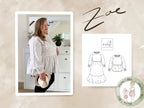 Schnittmuster Midikleid/Bluse Zoe