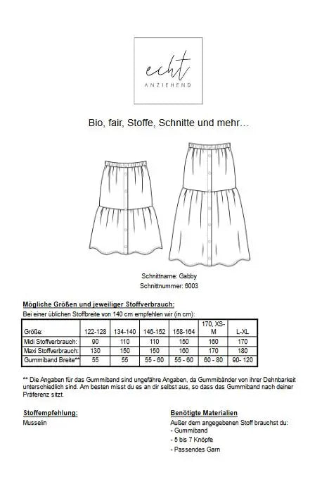 Schnittmuster Rock Gabby | Stoffwerk