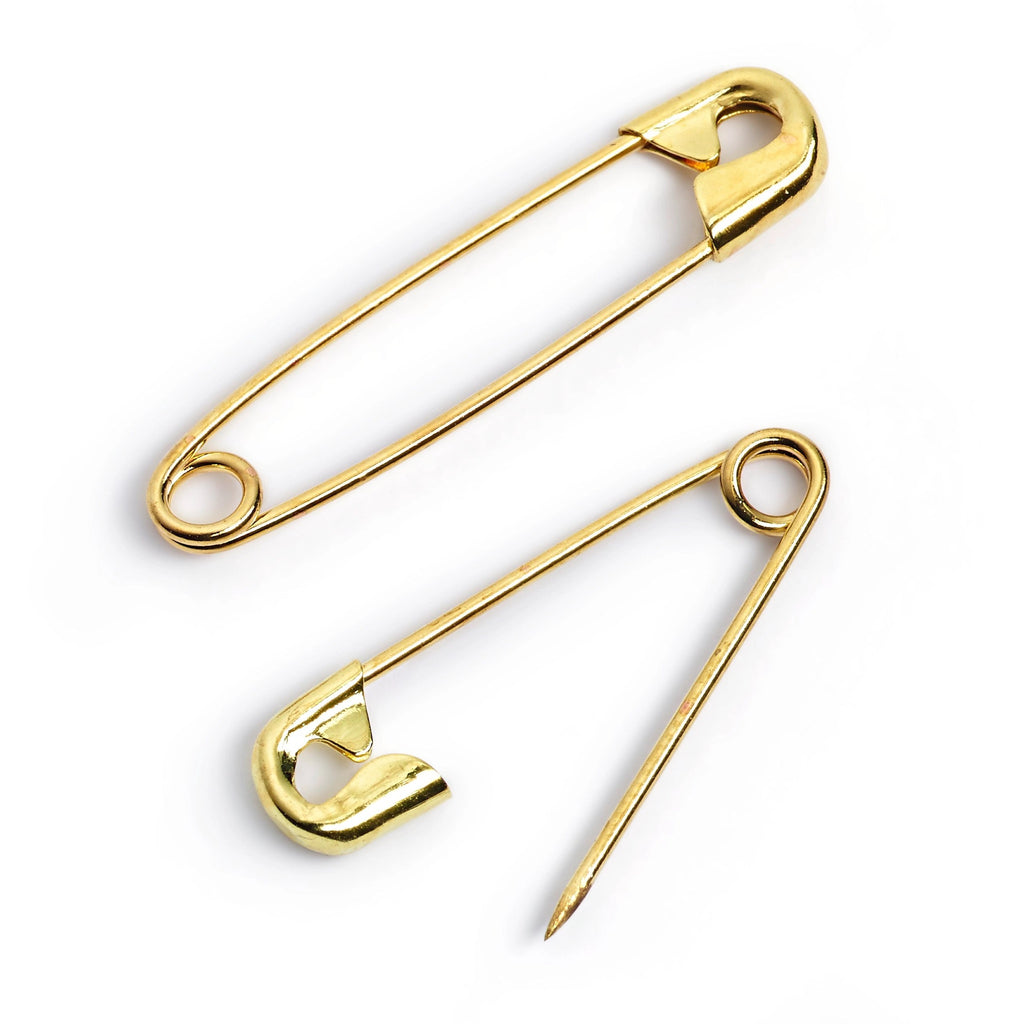 Sicherheitsnadeln goldfarbig
