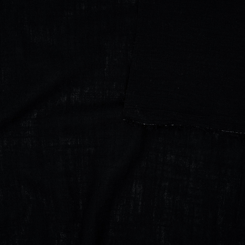 Slub Baumwolle Gewaschen Schwarz