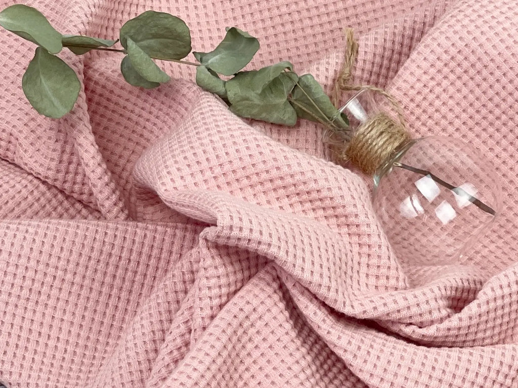 Strick Waffelstrick rauchbabyrosa