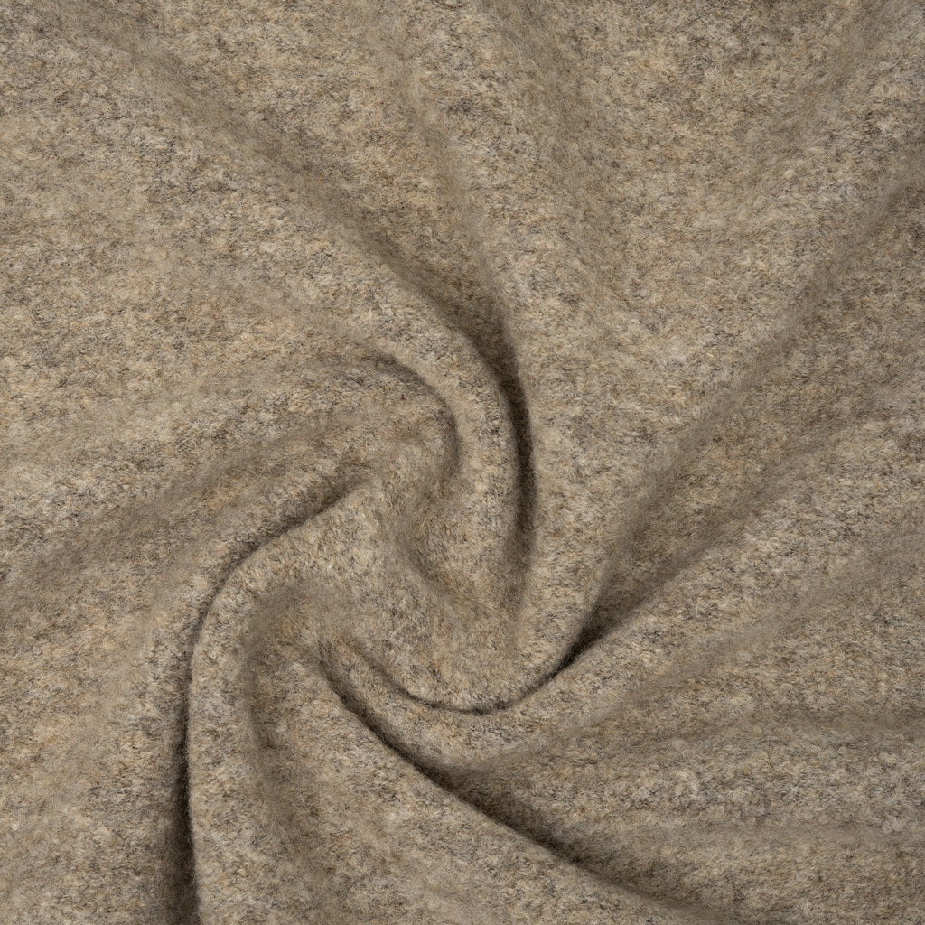Strickwalk Beige Braun Grau Meliert | Stoffwerk