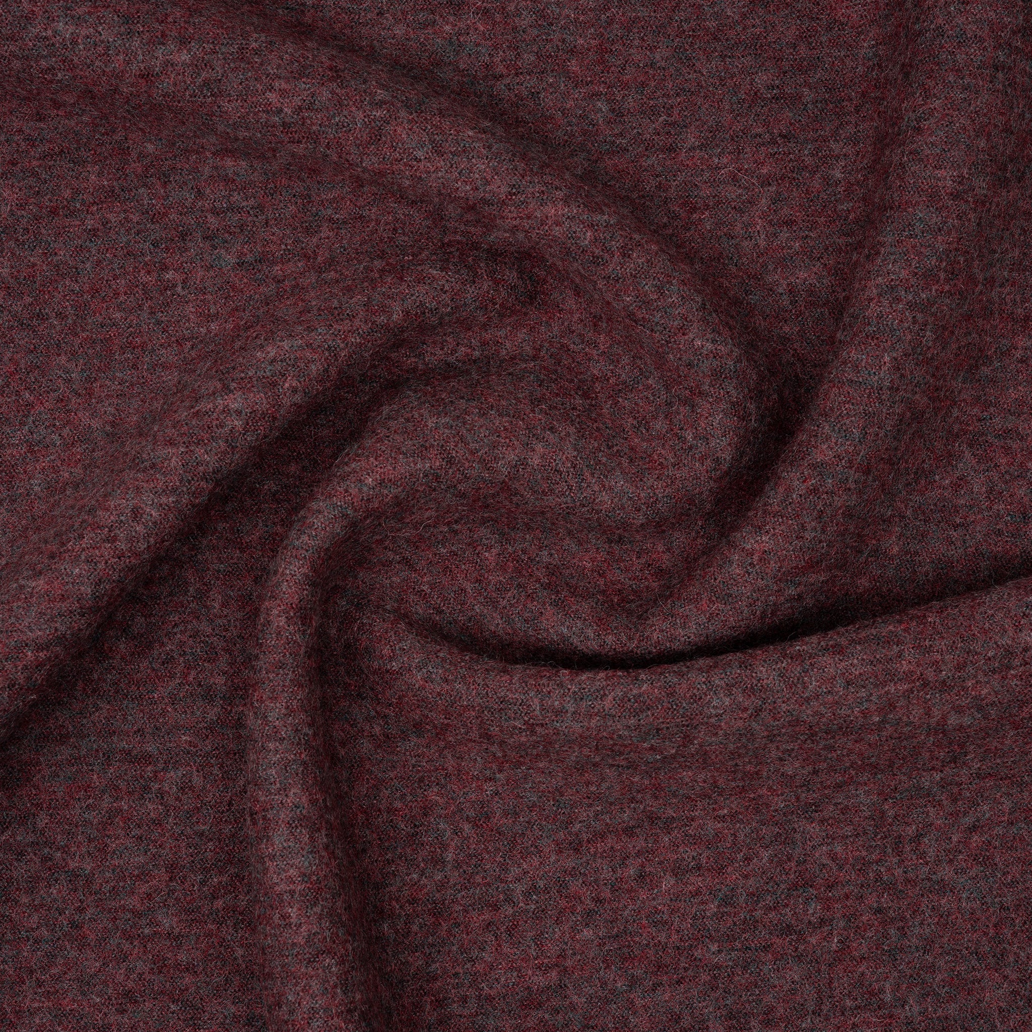 Strickwalk Bordeaux Grau Meliert