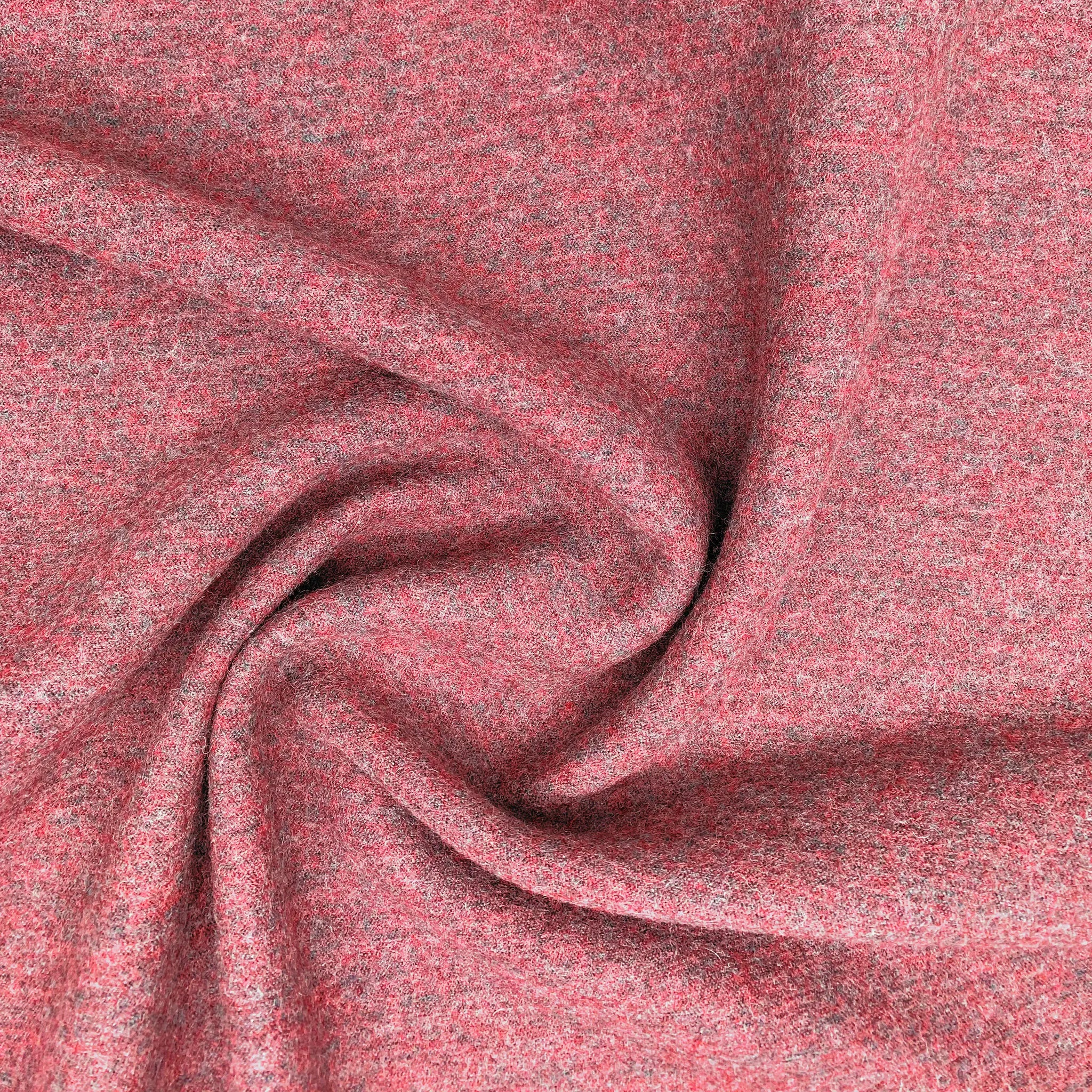 Strickwalk Bordeaux Grau meliert