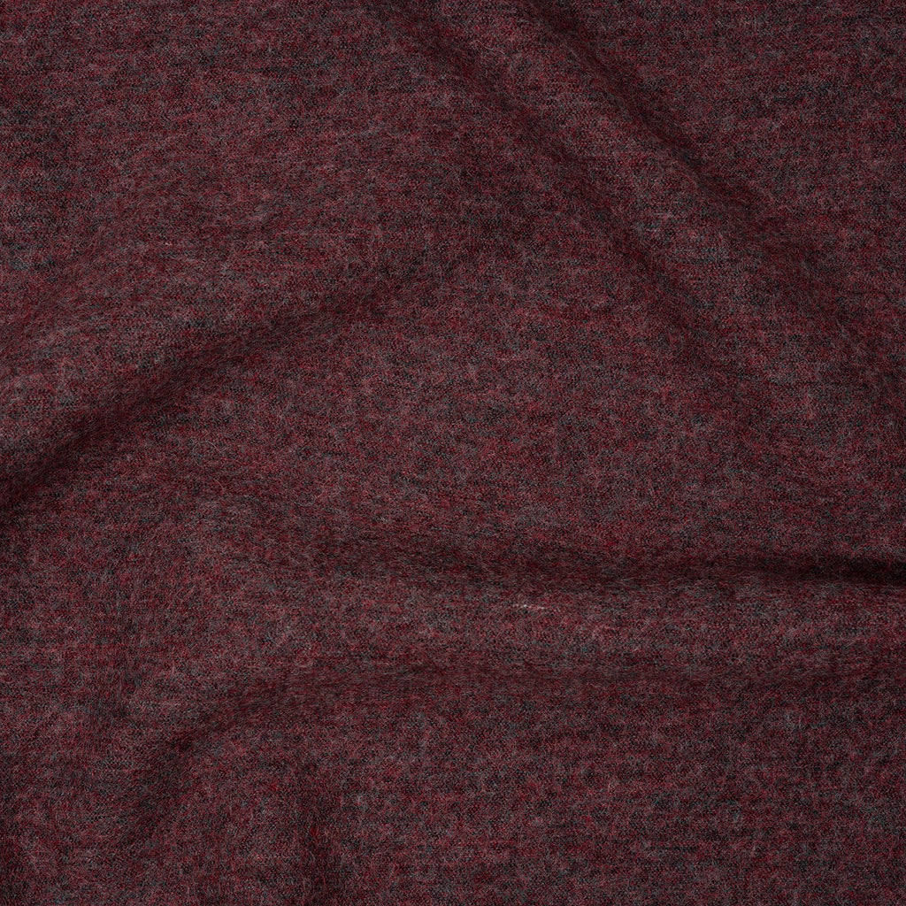 Strickwalk Bordeaux Grau Meliert