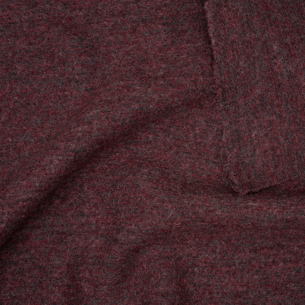 Strickwalk Bordeaux Grau Meliert