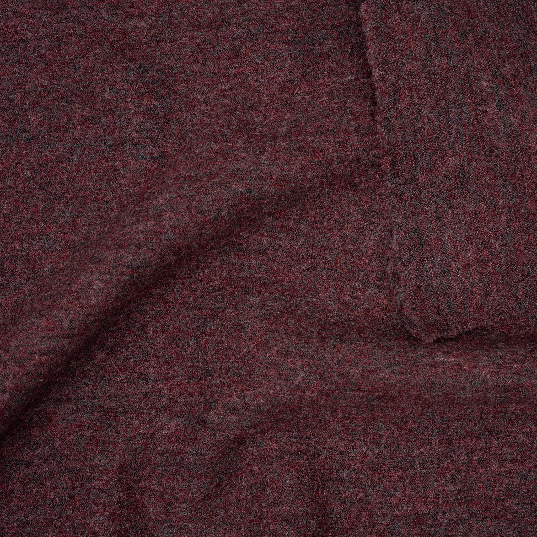 Strickwalk Bordeaux Grau Meliert