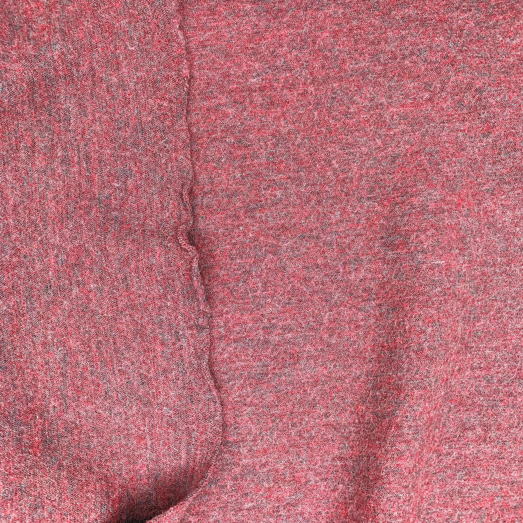 Strickwalk Bordeaux Grau meliert