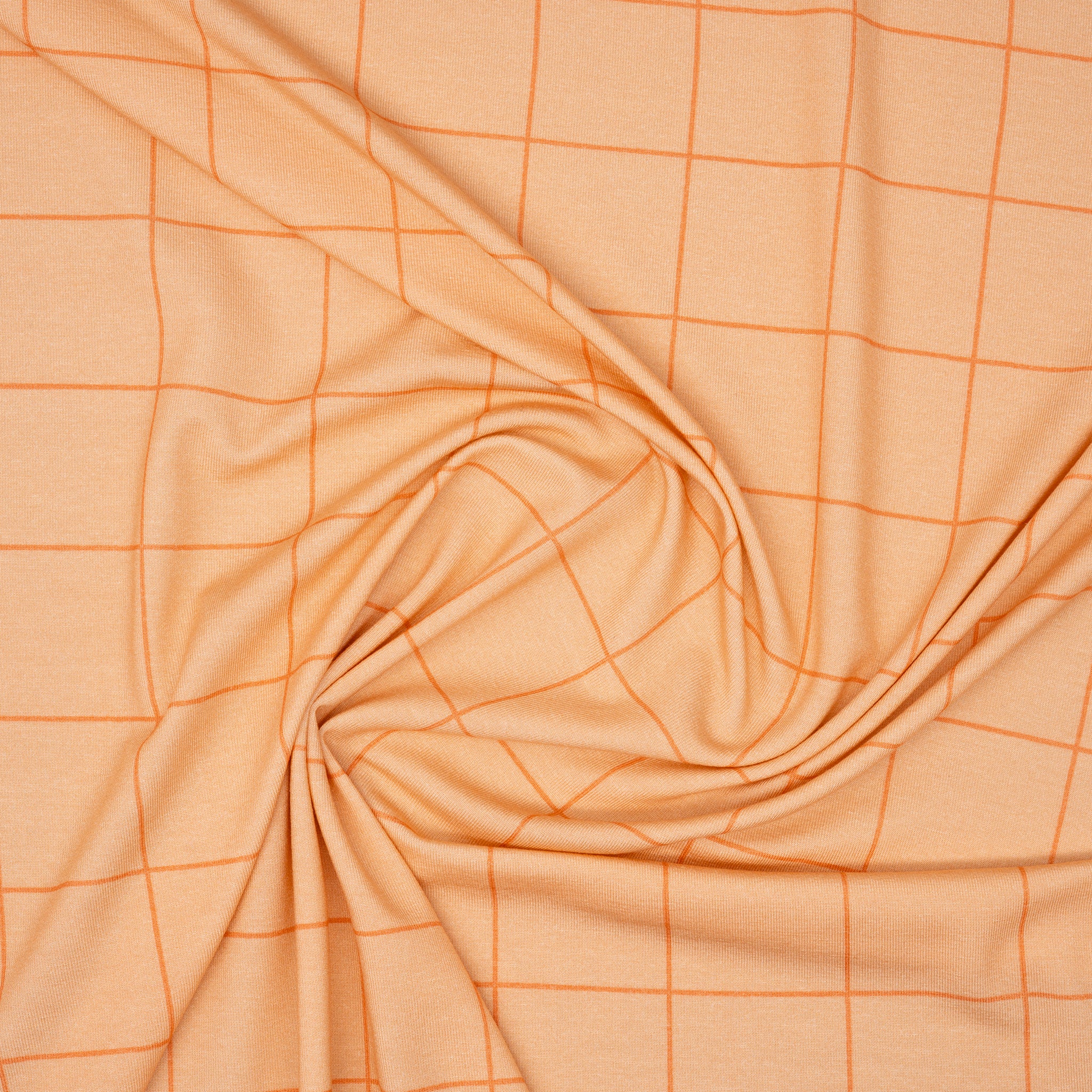 Tencel Jersey Raster Pfirsich | Stoffwerk