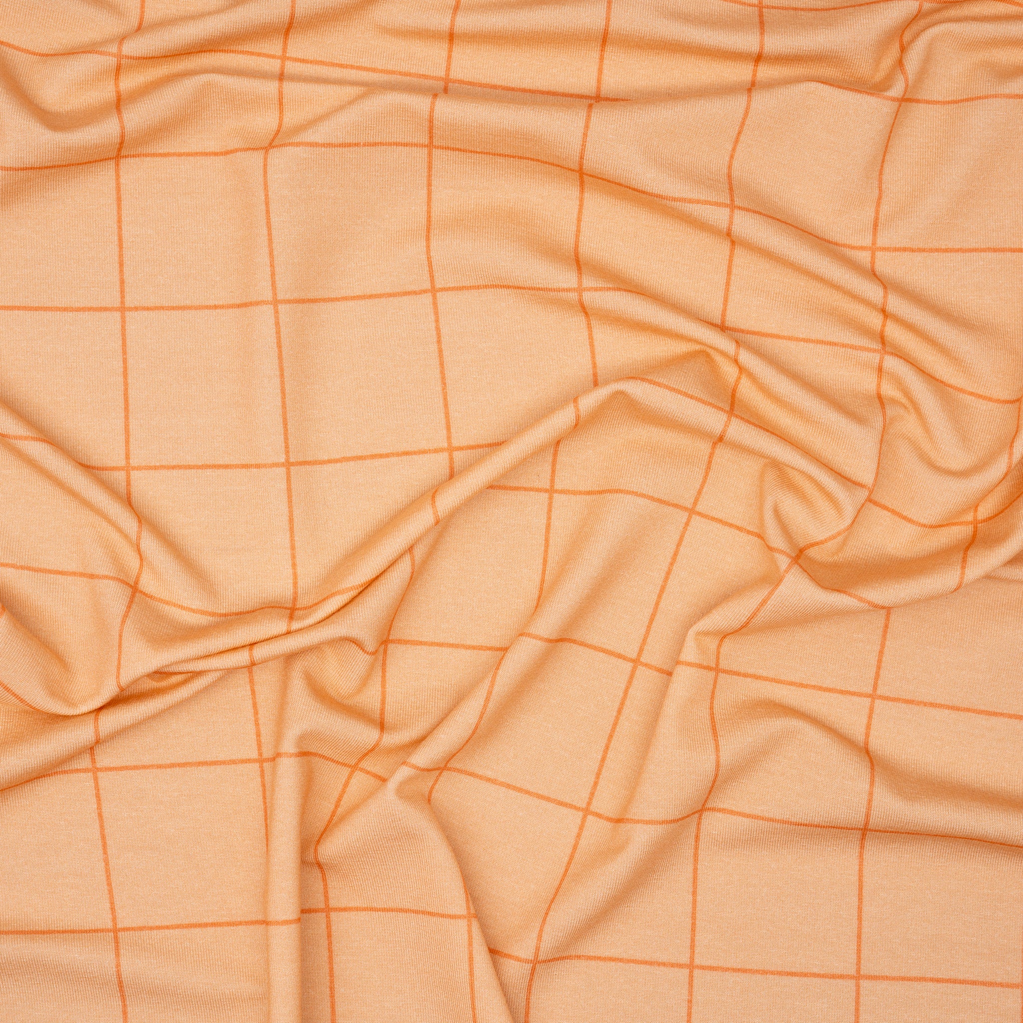 Tencel Jersey Raster Pfirsich | Stoffwerk