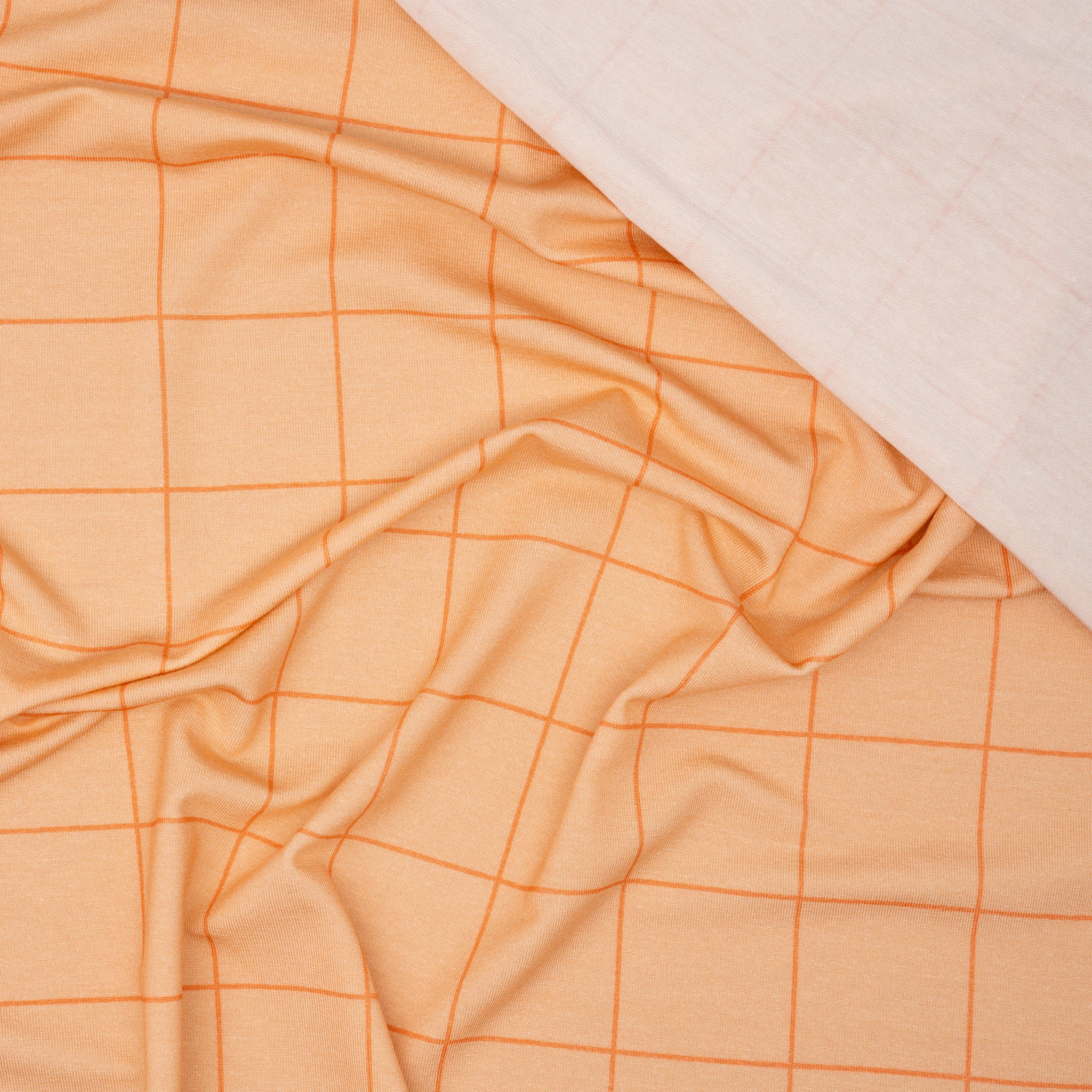 Tencel Jersey Raster Pfirsich | Stoffwerk