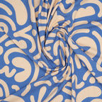 Tencel Jersey Regenbogen Abstrakt Blau | Stoffwerk