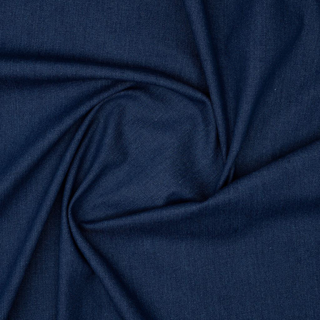 Twill Jeans Gewaschen Leicht Dehnbar Dunkelblau