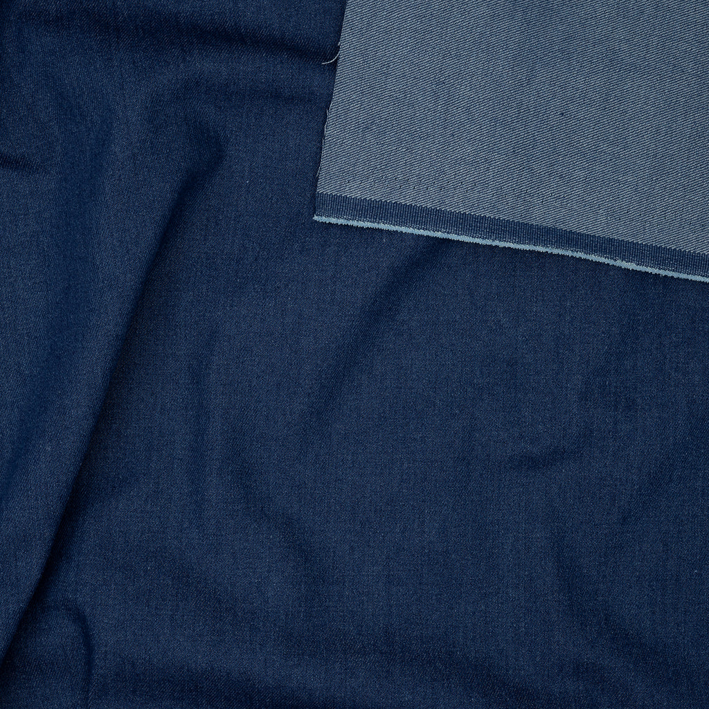 Twill Jeans Gewaschen Leicht Dehnbar Dunkelblau