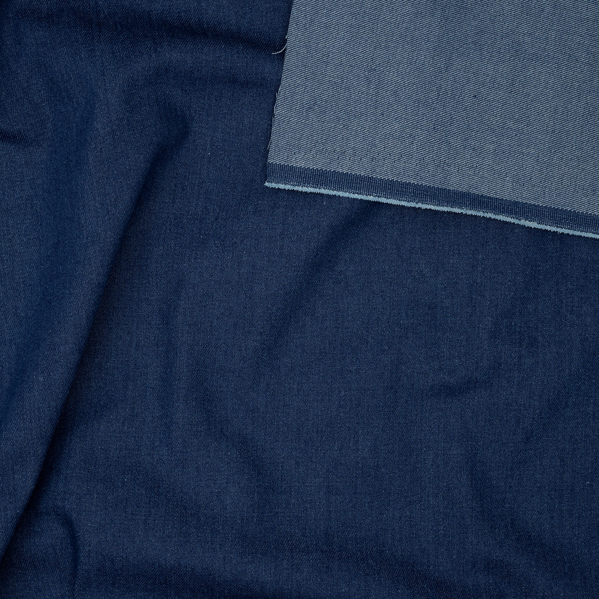 Twill Jeans Gewaschen Leicht Dehnbar Dunkelblau
