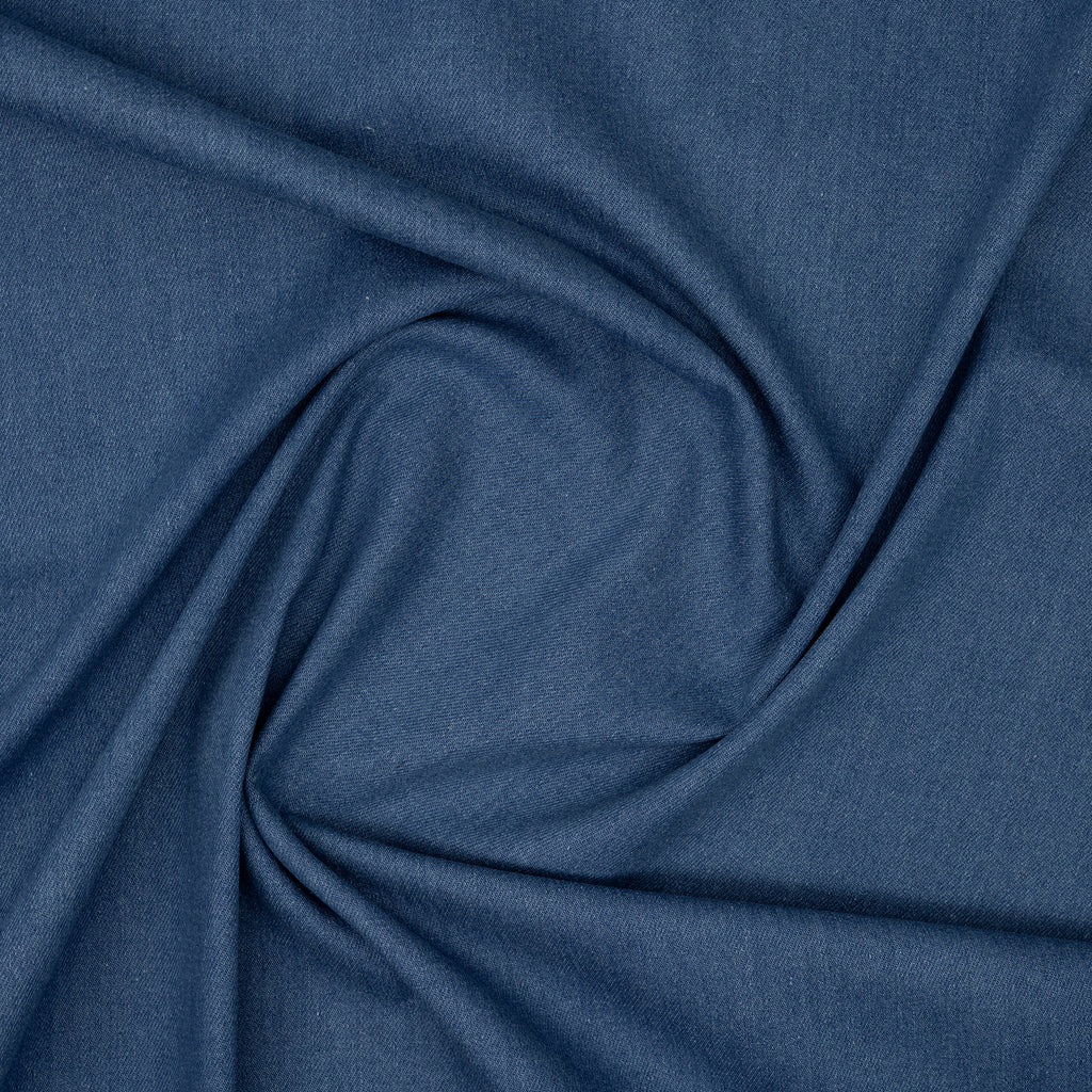Twill Jeans Gewaschen Leicht Dehnbar Mittelblau
