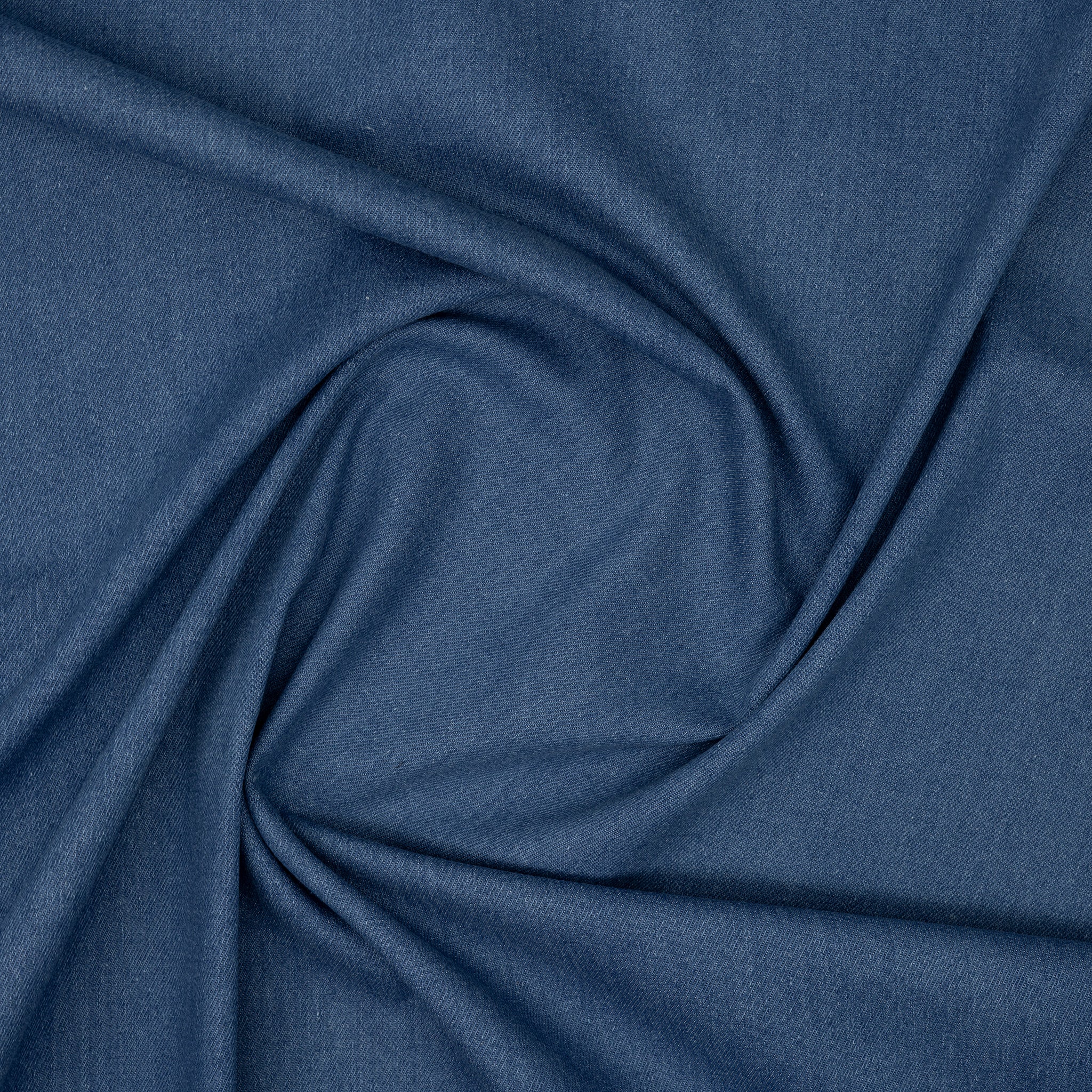 Twill Jeans Gewaschen Leicht Dehnbar Mittelblau