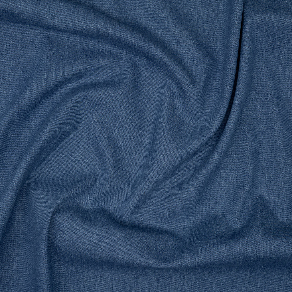 Twill Jeans Gewaschen Leicht Dehnbar Mittelblau