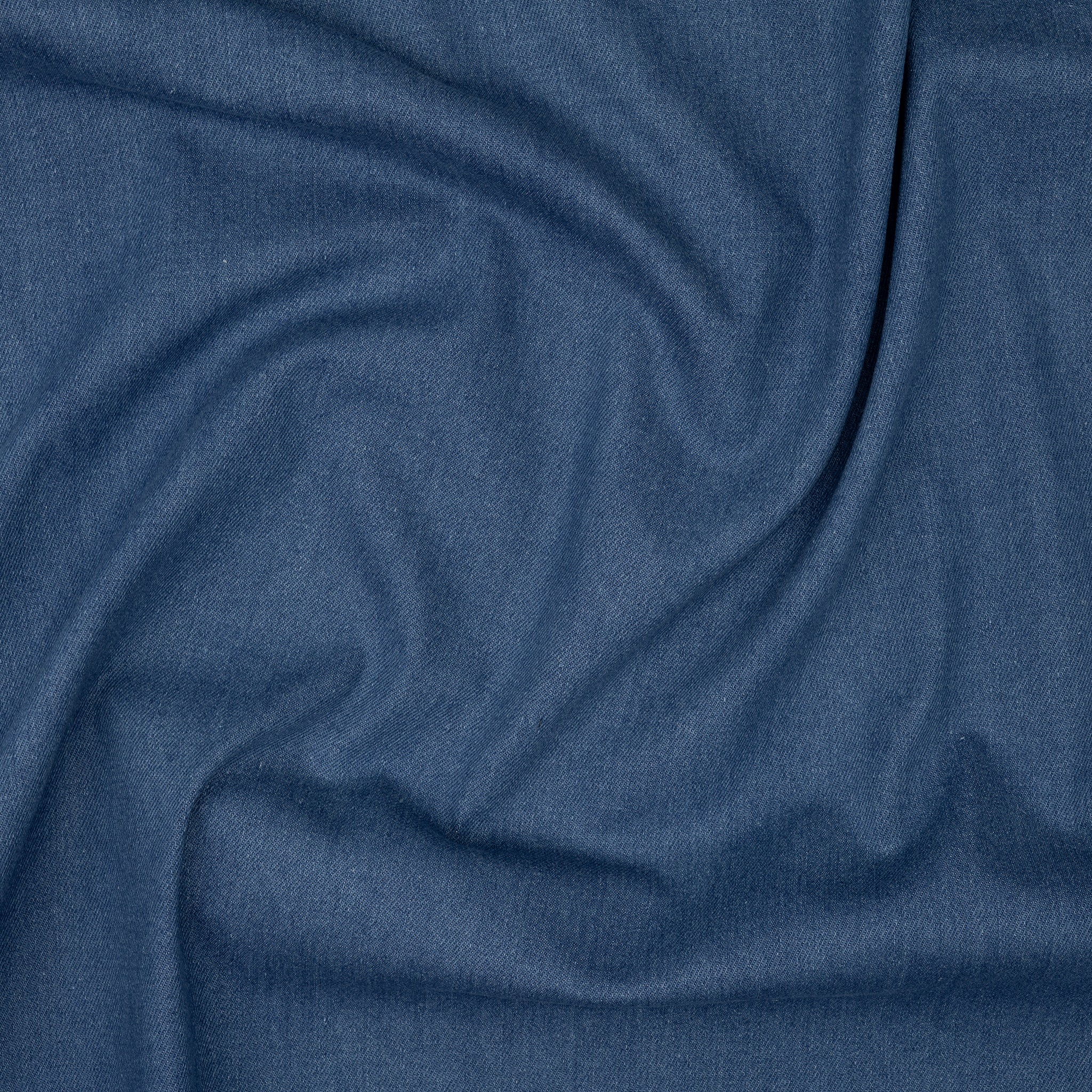 Twill Jeans Gewaschen Leicht Dehnbar Mittelblau