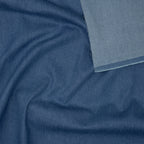 Twill Jeans Gewaschen Leicht Dehnbar Mittelblau