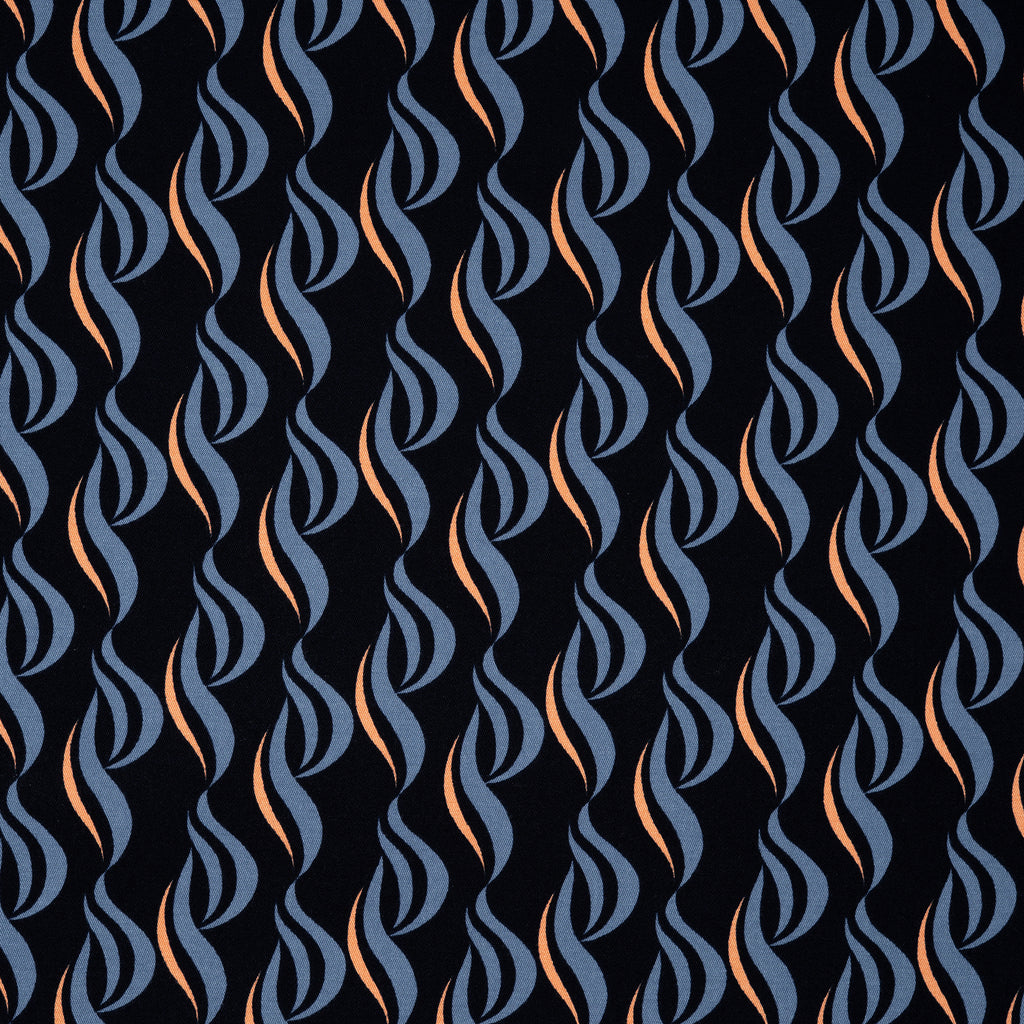 Viskose Abstrakt Navy B-Ware | Stoffwerk
