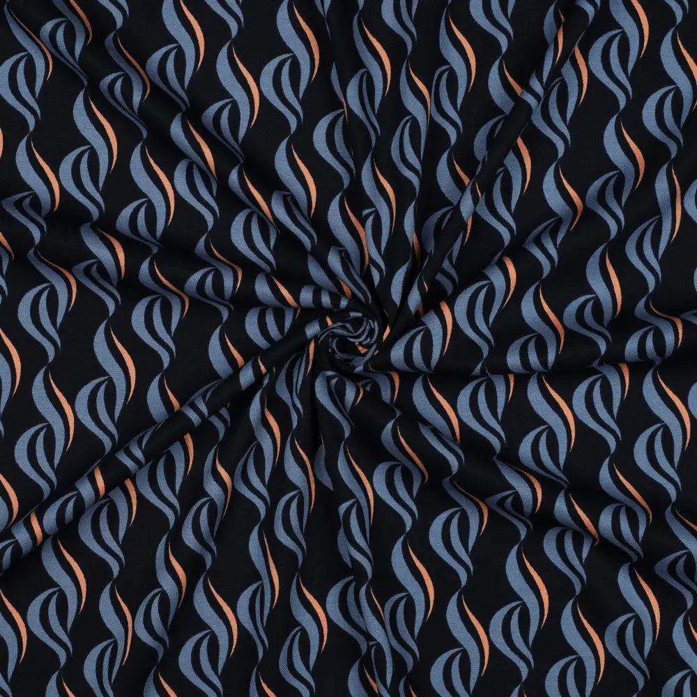 Viskose abstrakt navy