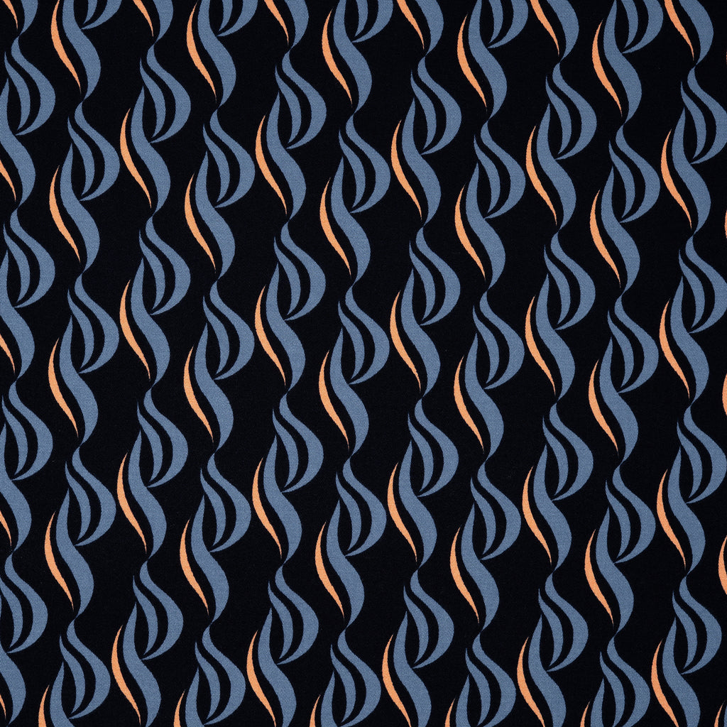Viskose Abstrakt Navy B-Ware