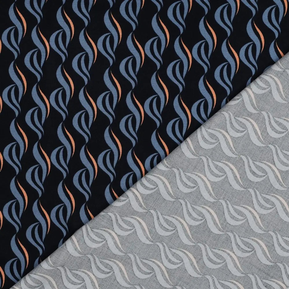 Viskose abstrakt navy