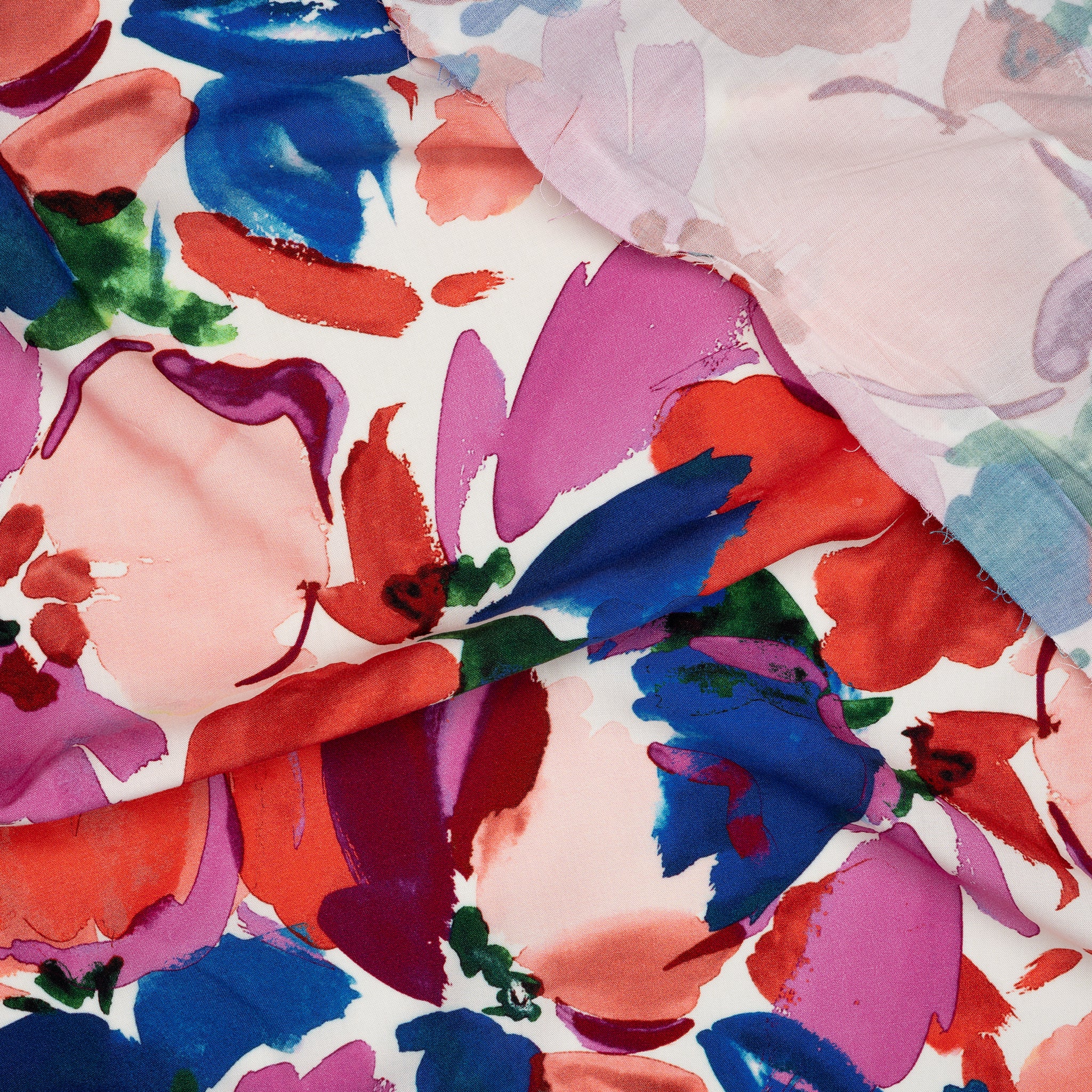 Viskose Aquarell-Blume | Stoffwerk