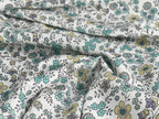 Viskose Blumenwiese dusty mint rauchgelb