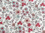 Viskose Blumenwiese rosa rot