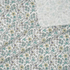 Viskose Blumenwiese Staubiges Mint Rauchgelb