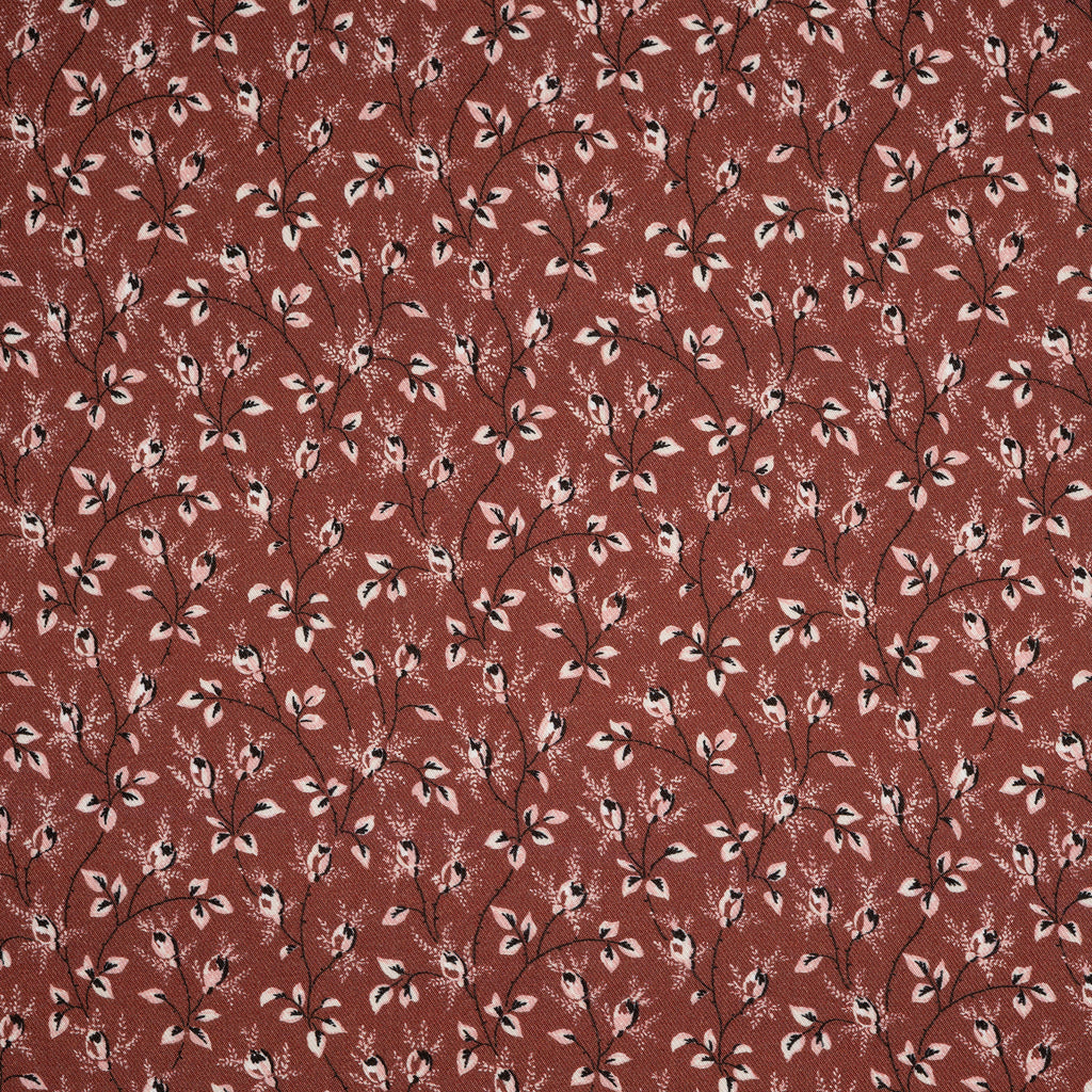 Viskose Blütenzweige Rosa Braun