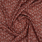 Viskose Blütenzweige Rosa Braun | Stoffwerk