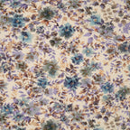 Viskose Jersey Digital Blumen Lila Blau Braun