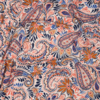 Viskose Jersey Paisley Orange Senf Ecru | Stoffwerk