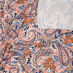 Viskose Jersey Paisley Orange Senf Ecru | Stoffwerk